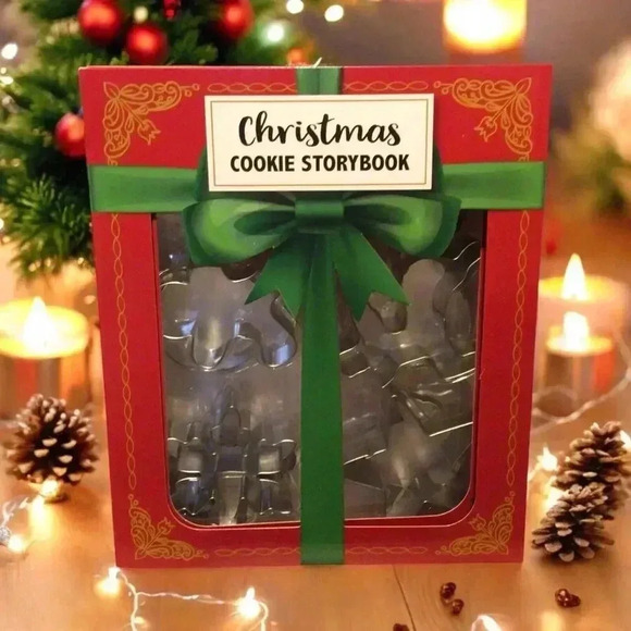 NEW Christmas Cookie StoryBook set - 12 cookie cutters by Celebrate IT - Picture 1 of 3